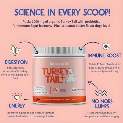 Turkey Tail+ Mushroom | Probiotics Formula For Puppies™