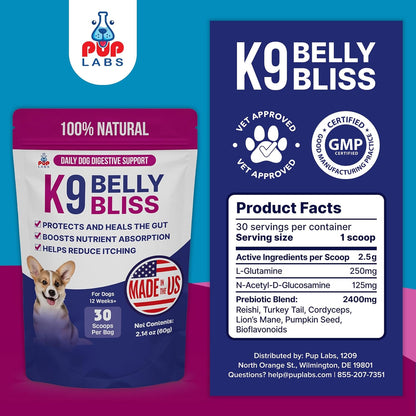 VL Belly Bliss™ Gut Health For Dogs - Vet Approved Prebiotic