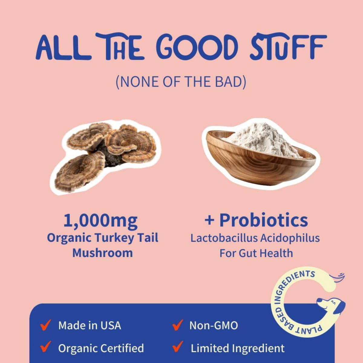 Turkey Tail+ Mushroom | Probiotics Formula For Puppies™